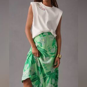 Farm Rio Nature is the Future Embroidered Muscle Tee Size Large New with Tags